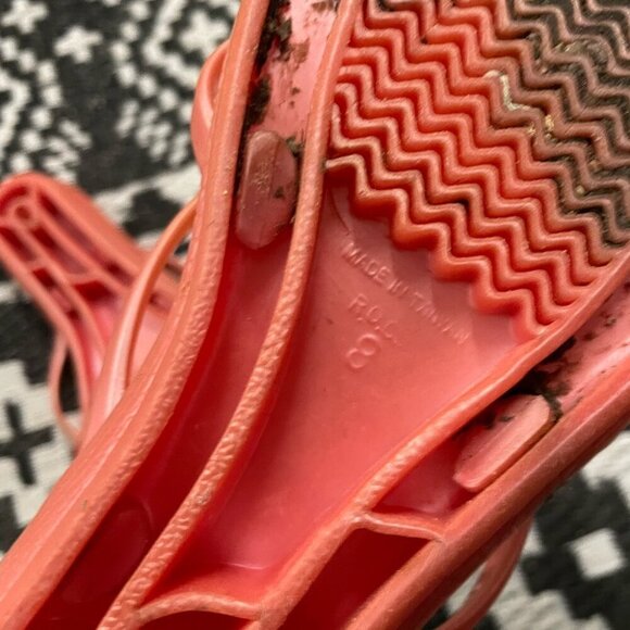 Vintage 90s Jelly Slip on Sandals Pink Size 8 - Picture 3 of 4